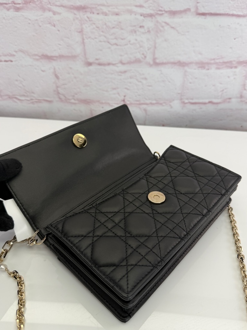 Dior My Dior Mini Black Quilted Cannage Lambskin Shoulder Bag - Picture 10 of 16